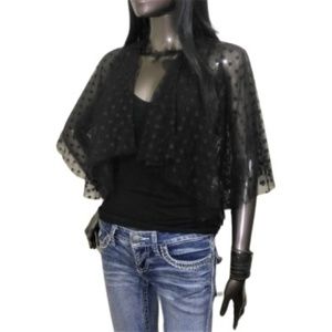 TFNC London Polka Dot Sheer Cape